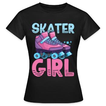 Roller skates roller skating - Women's T-Shirt - black - Front - AI Model Female 172 dark (172cm)
