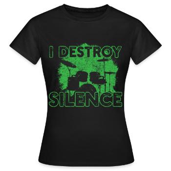 Schlagzeuger Schlagzeug - Frauen T-Shirt - Schwarz - Vorne - AI Model Female 172 dark (172cm)