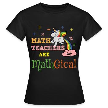 Professeur de mathématiques mathématiques - T-shirt Femme - noir - Devant - AI Model Female 172 dark (172cm)