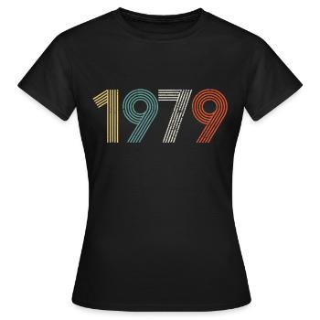 1979 - Frauen T-Shirt - Schwarz - Vorne - AI Model Female 172 dark (172cm)