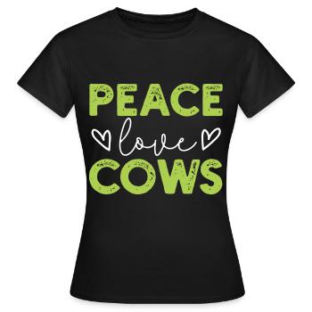 Vaches vaches - T-shirt Femme - noir - Devant - AI Model Female 172 dark (172cm)