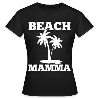 Sommerurlaub Sonne Strand Palmen - Frauen T-Shirt - Schwarz - Vorne - AI Model Female 172 dark (172cm)