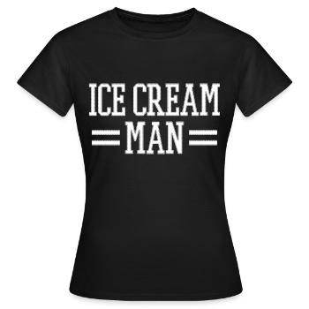 Eis Eiscafe Eisdiele - Frauen T-Shirt - Schwarz - Vorne - AI Model Female 172 dark (172cm)