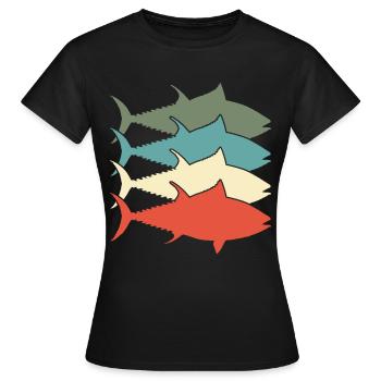 Pêche au thon au large - T-shirt Femme - noir - Devant - AI Model Female 172 dark (172cm)
