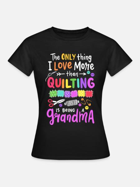 Quilten - Frauen T-Shirt - Schwarz