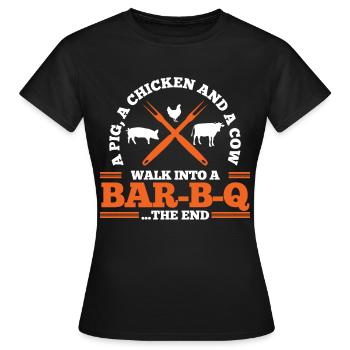 BBQ BBQ - Women's T-Shirt - black - Front - AI Model Female 172 dark (172cm)