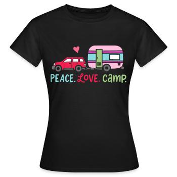 Camping Camper Camper - T-shirt Femme - noir - Devant - AI Model Female 172 dark (172cm)