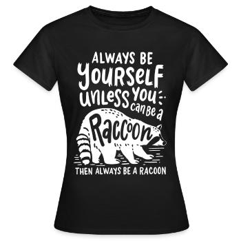 Raton laveur raton laveur - T-shirt Femme - noir - Devant - AI Model Female 172 dark (172cm)