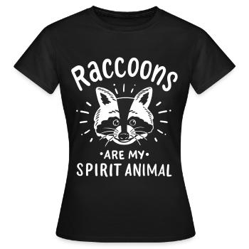 Raton laveur raton laveur - T-shirt Femme - noir - Devant - AI Model Female 172 dark (172cm)