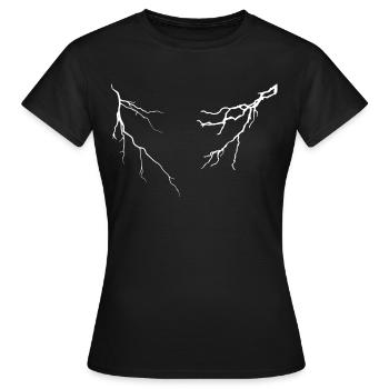 Lightning and thunderstorms - Women's T-Shirt - black - Front - AI Model Female 172 dark (172cm)