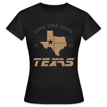 Lone Star State Texas, États-Unis, cadeau - T-shirt Femme - noir - Devant - AI Model Female 172 dark (172cm)
