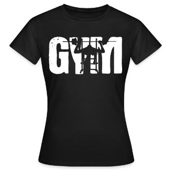 Gymnase Développé couché Bocybuilding Fitness Gym - T-shirt Femme - noir - Devant - AI Model Female 172 dark (172cm)