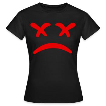 XX Traurige Emotion - Frauen T-Shirt - Schwarz - Vorne - AI Model Female 172 dark (172cm)