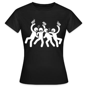 drinking drinking team - Women's T-Shirt - black - Front - AI Model Female 172 dark (172cm)