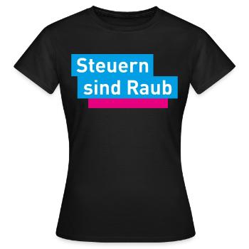 FDP JuLIs Junge Liberale Liberal Neoliberal - Frauen T-Shirt - Schwarz - Vorne - AI Model Female 172 dark (172cm)