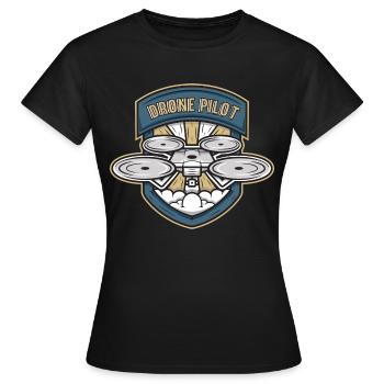 Drone Drone Pilote Drones quadcopter drone - T-shirt Femme - noir - Devant - AI Model Female 172 dark (172cm)