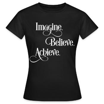 motivation - T-shirt Femme - noir - Devant - AI Model Female 172 dark (172cm)