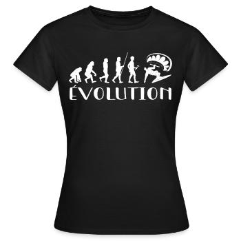 Évolution Du Singe Au surfeur - T-shirt Femme - noir - Devant - AI Model Female 172 dark (172cm)