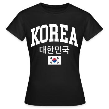 Corée - T-shirt Femme - noir - Devant - AI Model Female 172 dark (172cm)