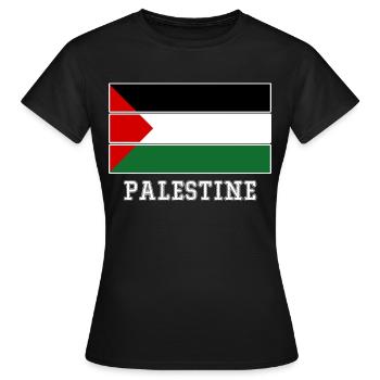 Palestine Drapeau Palestinien T-Shirt - T-shirt Femme - noir - Devant - AI Model Female 172 dark (172cm)