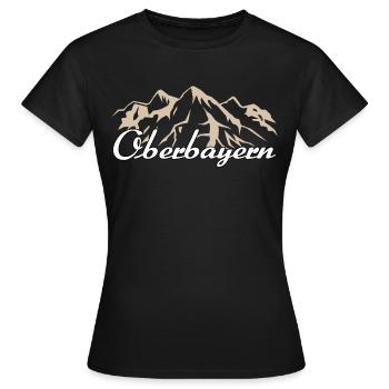 Oberbayern Bayern Bayer Bayrisch Boarisch Geschenk - Frauen T-Shirt - Schwarz - Vorne - AI Model Female 172 dark (172cm)