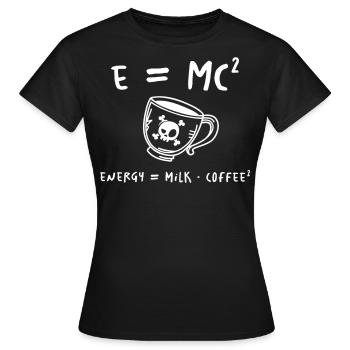Énergie Lait Café Chimie - T-shirt Femme - noir - Devant - AI Model Female 172 dark (172cm)