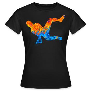 Parkour Parkour Runner Parcour Freerunner Parkour - T-shirt Femme - noir - Devant - AI Model Female 172 dark (172cm)