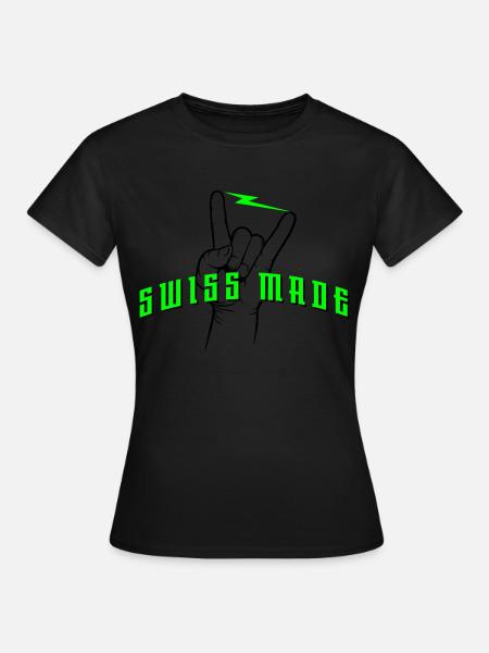 SWISS MADE - T-shirt Femme - noir
