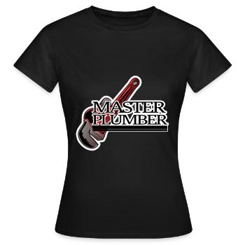 Plombier plombier - T-shirt Femme - noir - Devant - AI Model Female 172 dark (172cm)