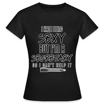 secrétaire - T-shirt Femme - noir - Devant - AI Model Female 172 dark (172cm)