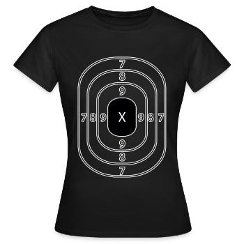 shoot - Women's T-Shirt - black - Front - AI Model Female 172 dark (172cm)