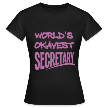 secrétaire - T-shirt Femme - noir - Devant - AI Model Female 172 dark (172cm)