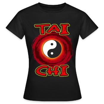 Tai chi - T-shirt Femme - noir - Devant - AI Model Female 172 dark (172cm)