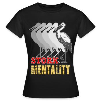 cigogne - T-shirt Femme - noir - Devant - AI Model Female 172 dark (172cm)