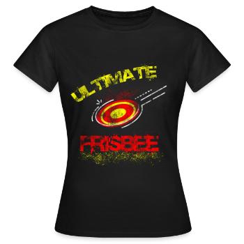 Frisbee - Women's T-Shirt - black - Front - AI Model Female 172 dark (172cm)