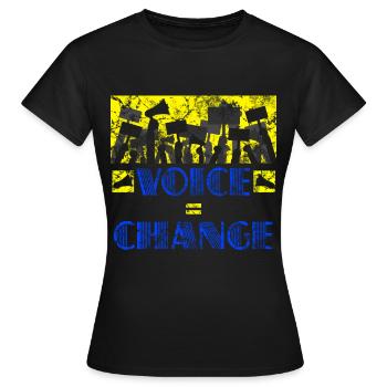 Élections des politiciens et des politiciens - T-shirt Femme - noir - Devant - AI Model Female 172 dark (172cm)
