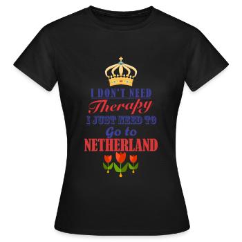 Netherlands - Women's T-Shirt - black - Front - AI Model Female 172 dark (172cm)