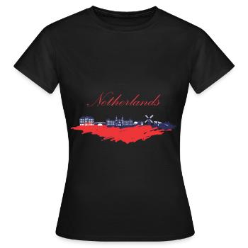 Netherlands - Women's T-Shirt - black - Front - AI Model Female 172 dark (172cm)
