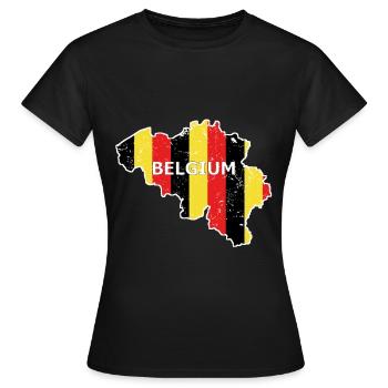 Belgium - Women's T-Shirt - black - Front - AI Model Female 172 dark (172cm)