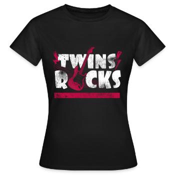 Twins - Women's T-Shirt - black - Front - AI Model Female 172 dark (172cm)