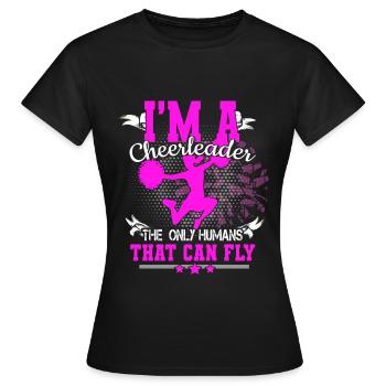 Cheerleader - Frauen T-Shirt - Schwarz - Vorne - AI Model Female 172 dark (172cm)
