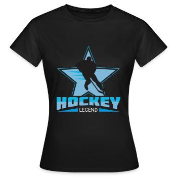 Hockey sur glace hockey sur glace - T-shirt Femme - noir - Devant - AI Model Female 172 dark (172cm)