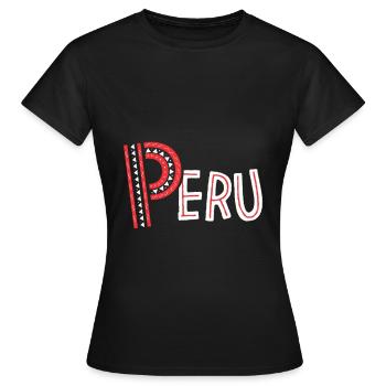 Peru Lima Südamerika - Frauen T-Shirt - Schwarz - Vorne - AI Model Female 172 dark (172cm)