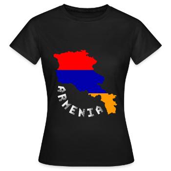 Arménie Jerwan Pays Europe Asie Cadeau - T-shirt Femme - noir - Devant - AI Model Female 172 dark (172cm)