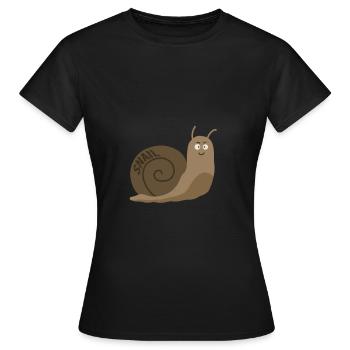 Snail Snail Shell Sneaking Slow Gift - Women's T-Shirt - black - Front - AI Model Female 172 dark (172cm)