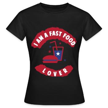 Amérique USA Etats-Unis Cadeau - T-shirt Femme - noir - Devant - AI Model Female 172 dark (172cm)