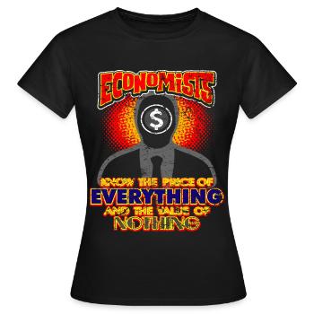 Ökonomie BWL VWL Wirtschaft Finanzen geschenk - Frauen T-Shirt - Schwarz - Vorne - AI Model Female 172 dark (172cm)