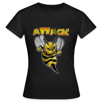 Abeilles miel abeille abeille colonie cadeau nid d'abeille - T-shirt Femme - noir - Devant - AI Model Female 172 dark (172cm)