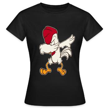 Poulet Coq Poulet Poulet - T-shirt Femme - noir - Devant - AI Model Female 172 dark (172cm)