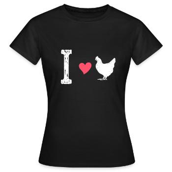 Rooster Chicken Chicken Chicken Chicken Chick - Women's T-Shirt - black - Front - AI Model Female 172 dark (172cm)